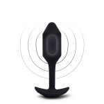 Анальна пробка з вібрацією Snug Plug 2 B-Vibe, силіконова, чорна