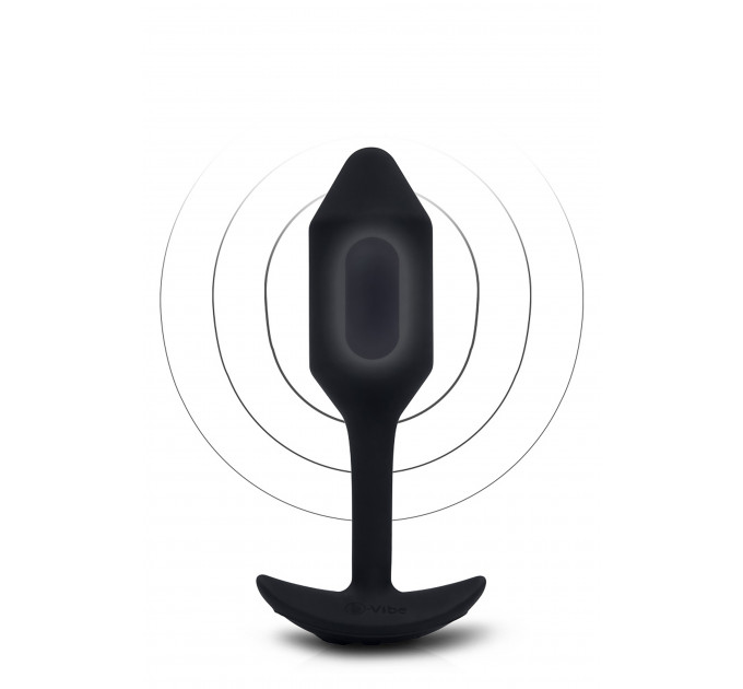 Анальна пробка з вібрацією Snug Plug 2 B-Vibe, силіконова, чорна