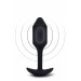 Анальна пробка з вібрацією Snug Plug 2 B-Vibe, силіконова, чорна