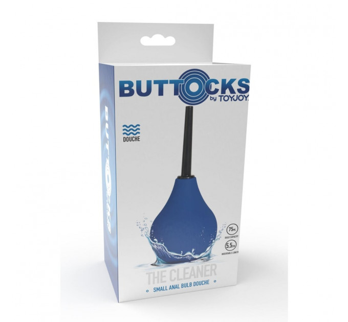 Анальний душ, що очищає ToyJoy Buttocks синій, 75 мл
