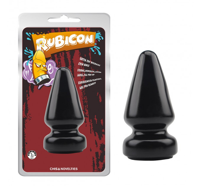 Анальна пробка гігантська Chisa Rubicon, чорний, Large