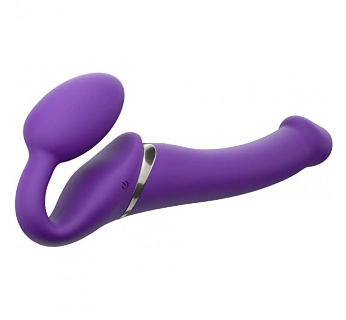 Безремневий страпон з вібрацією, Strap On Me - Strapless Vibrating, фіолетовий, 18 х 3.3 см