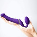 Безремневий страпон з вібрацією, Strap On Me - Strapless Vibrating, фіолетовий, 18 х 3.3 см