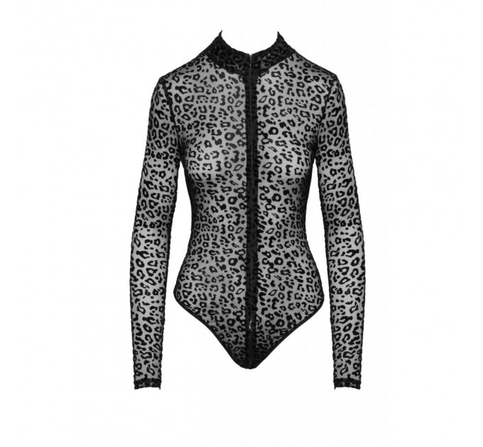 Боди сексуальное с леопардовым принтом S F287 Noir Handmade