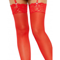 Панчохи з мереживом One Size Alix Leg Avenue, червоні