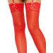 Чулки с кружевом One Size Alix Leg Avenue, красные