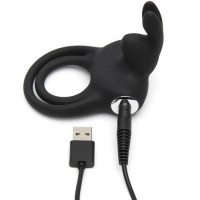 Подвійне ерекційне кільце з вібрацією Happy Rabbit Stimulating Rechargeable Rabbit Cock Ring