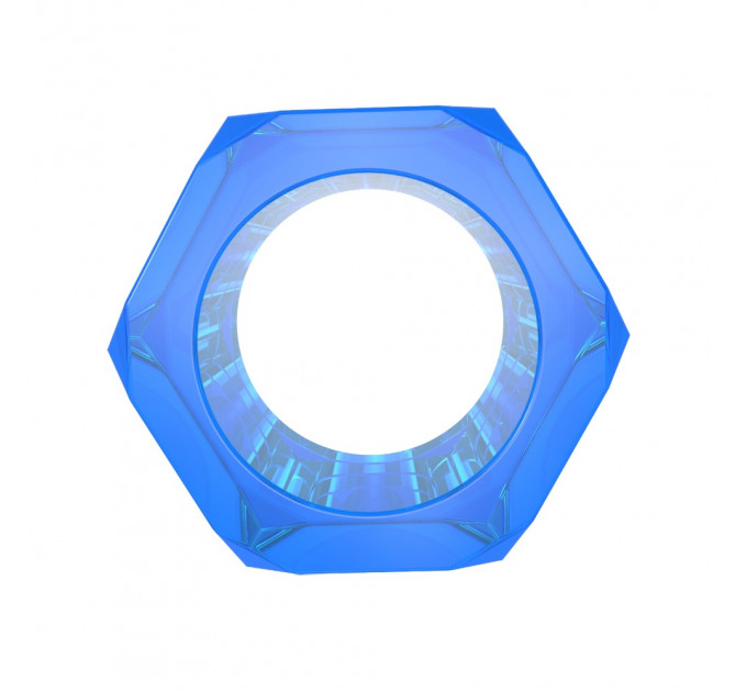 Кільце ерекційне Chisa GK Power Nust Bolts Cock Ring у вигляді болта, синє