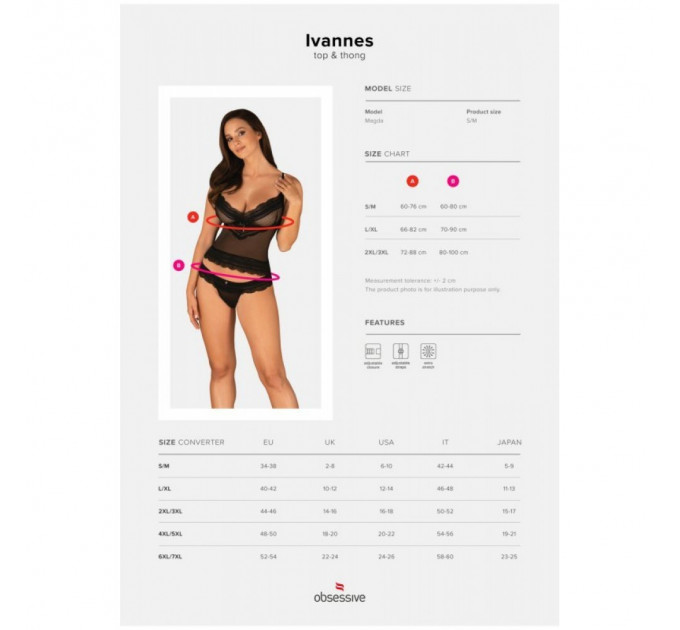 Комплект Obsessive Ivannes L/XL