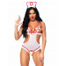 Костюм сексуальної медсестри One Size Naughty Nurse Roleplay Lingerie Set від Leg Avenue