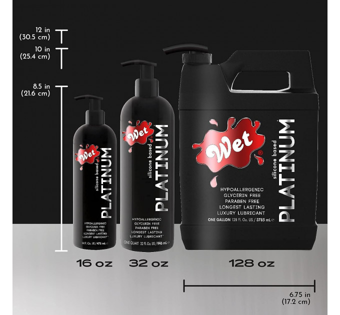 Лубрикант на силиконовой основе WET Platinum One Gallon 3785 мл
