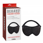 Маска на глаза Chisa Behave! Luxury Fetish со вставкой кружева, черная