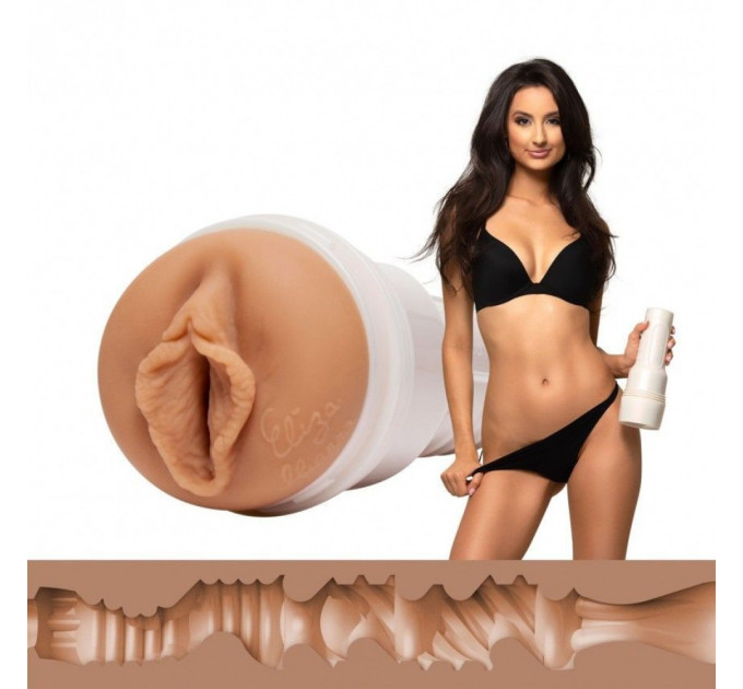 Мастурбатор вагина из киберкожи в колбе Fleshlight Girls Eliza Ibarra Ethereal, бежевый