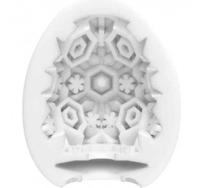 Мастурбатор яйцо с рельефом Tenga Snow Crystal, белый