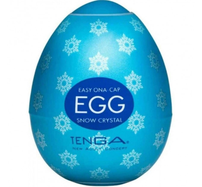 Мастурбатор яйцо с рельефом Tenga Snow Crystal, белый