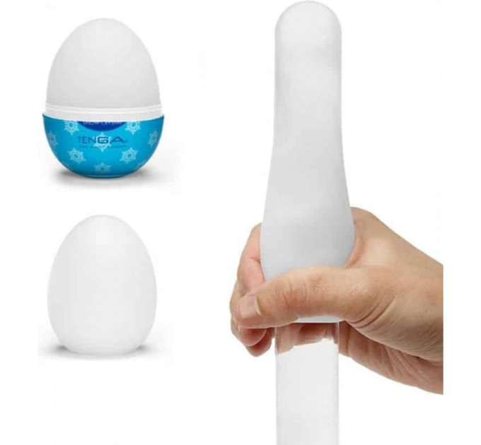 Мастурбатор яйцо с рельефом Tenga Snow Crystal, белый