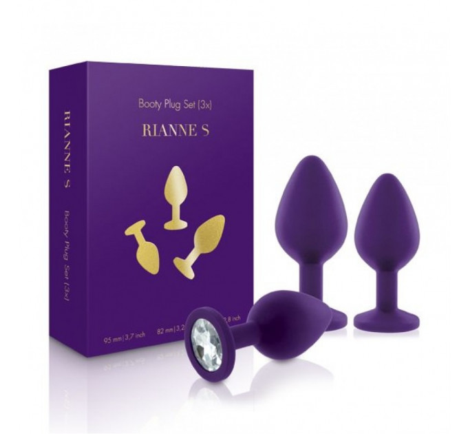 Набор анальных пробок 3 шт Rianne S Booty Plug PURPLE