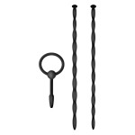 Набор черных уретральных катетеров NMC Knot Knot XL из силикона с бусинами, XL