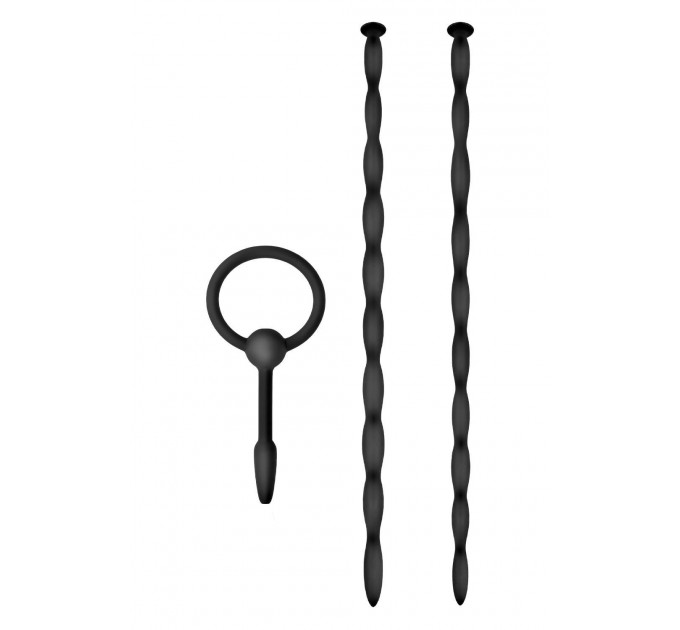 Набор черных уретральных катетеров NMC Knot Knot XL из силикона с бусинами, XL