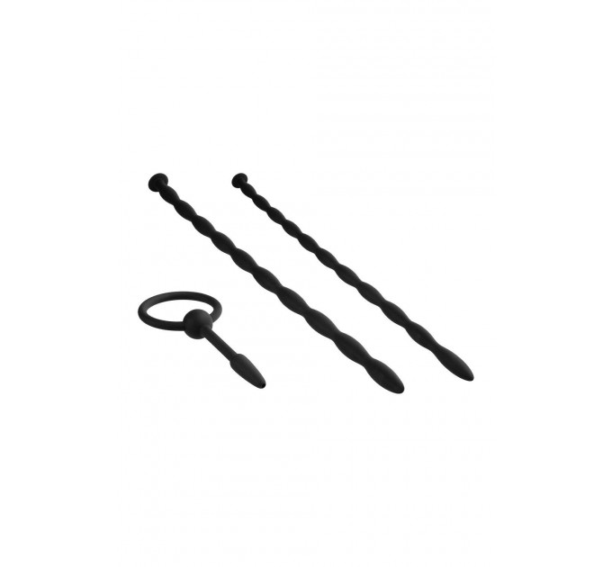 Набор черных уретральных катетеров NMC Knot Knot XL из силикона с бусинами, XL
