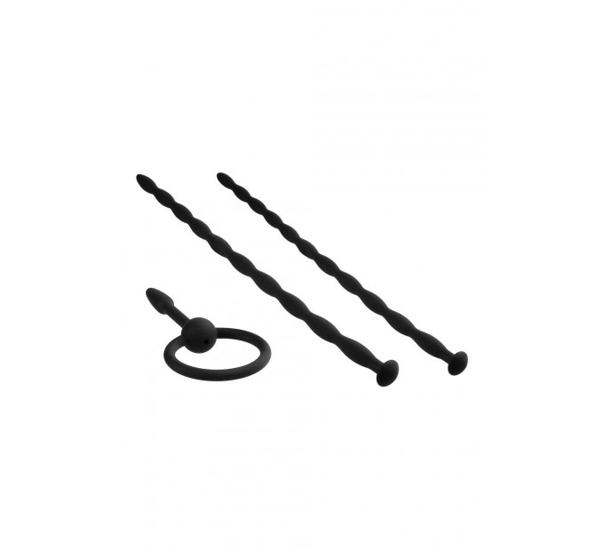 Набор черных уретральных катетеров NMC Knot Knot XL из силикона с бусинами, XL