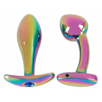 Набор металлических радужных анальных пробок Anos Metal Butt Plug Set, 2 шт.