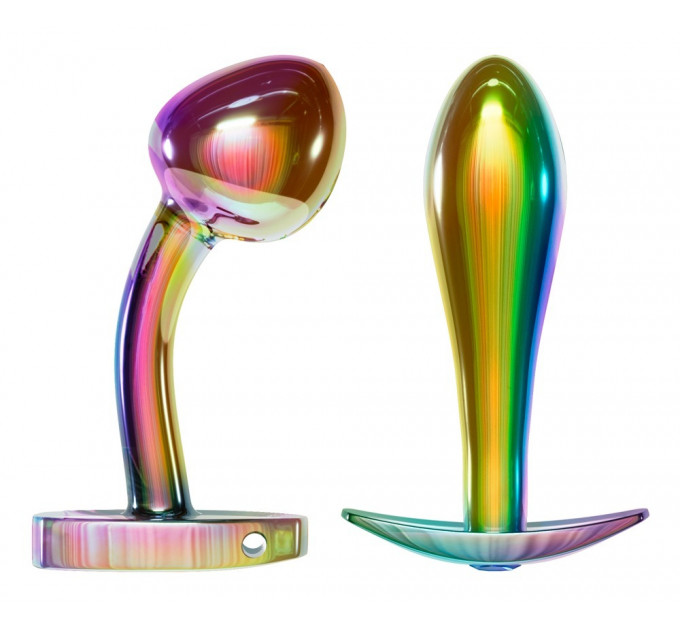Набор металлических радужных анальных пробок Anos Metal Butt Plug Set, 2 шт.