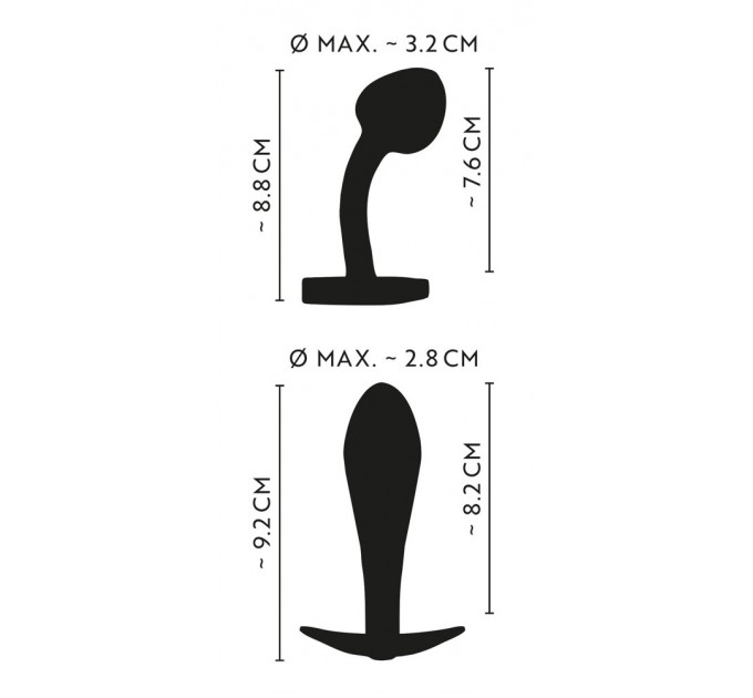 Набор металлических радужных анальных пробок Anos Metal Butt Plug Set, 2 шт.