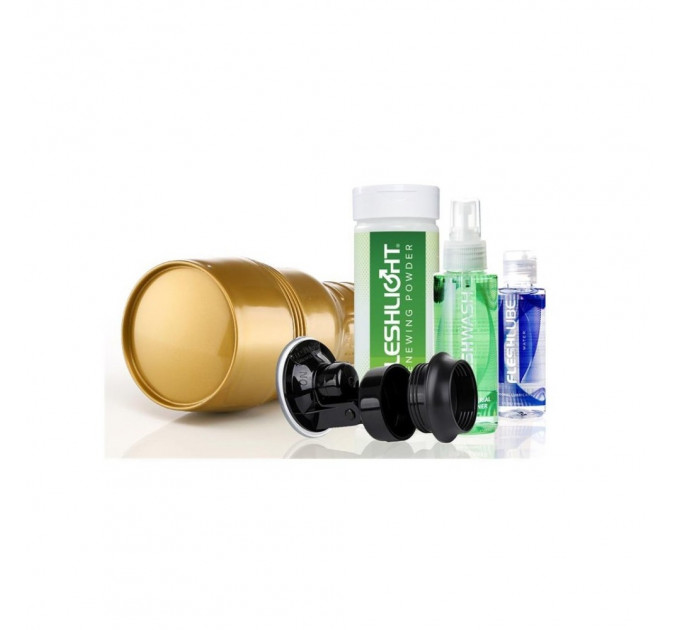 Набор из мастурбатора и средств гигиены Fleshlight Stamina Training Unit (STU) Value Pack (Lady)