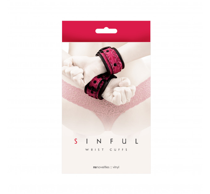 Наручники NS Novelties SINFUL PINK WRIST CUFFS
