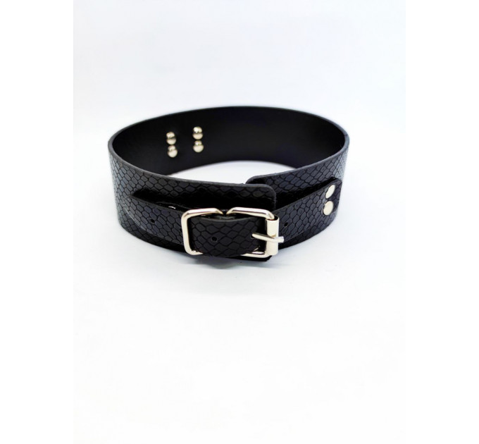 Ошейник с поводком DS Fetish Collar with leash black