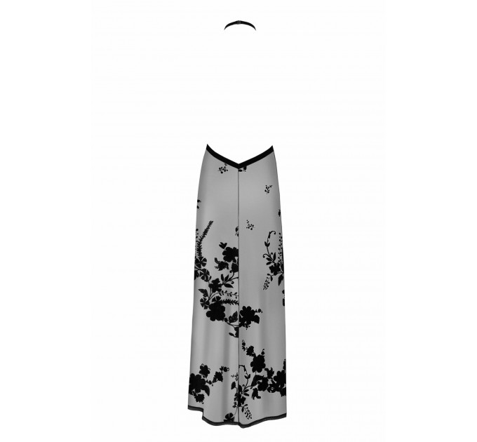 Платье длинное Divinity F312 Noir Handmade, с глубоким декольте, черное, размер S