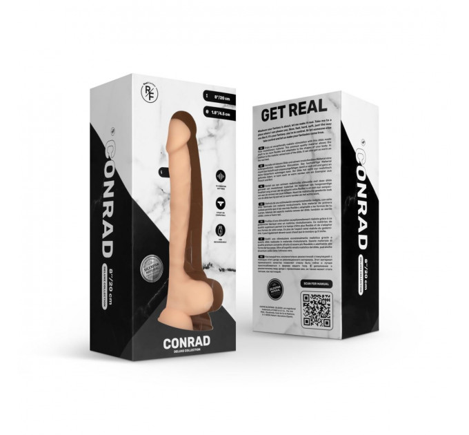 Вибратор реалистичный, на присоске Real Fantasy Deluxe – Conrad, 20 см