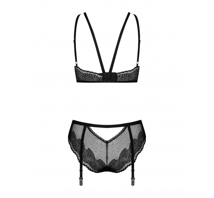 Сексуальный комплект Obsessive Allastia set Black L/XL