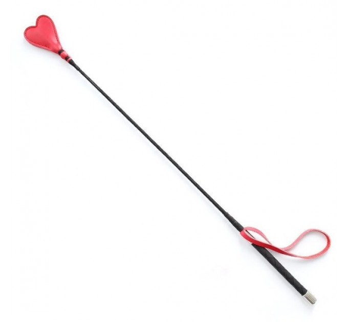 Стек DS Fetish Crop heart red leather