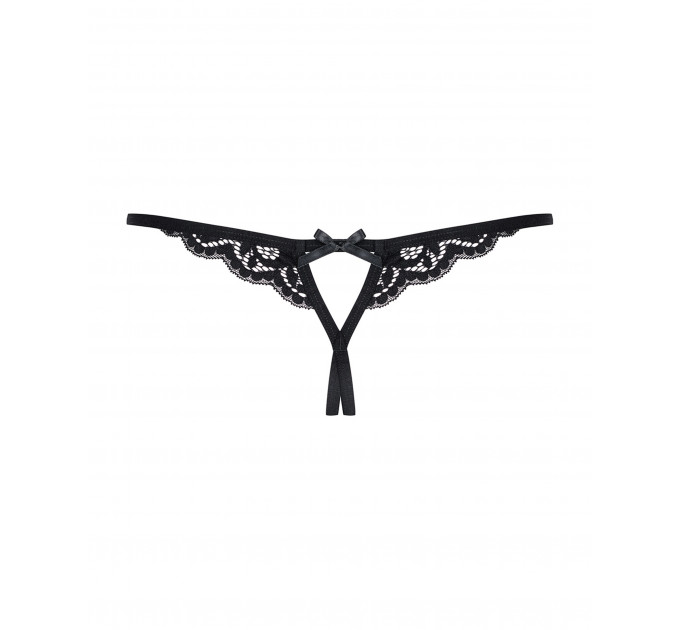 Стринги черные Obsessive 831-THC-1 otwarte S/M