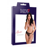 Трусики прозрачные с открытым доступом Daring Intimates Alexa, черный, S/M