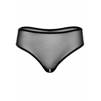 Трусики прозрачные с открытым доступом Daring Intimates Alexa, черный, S/M
