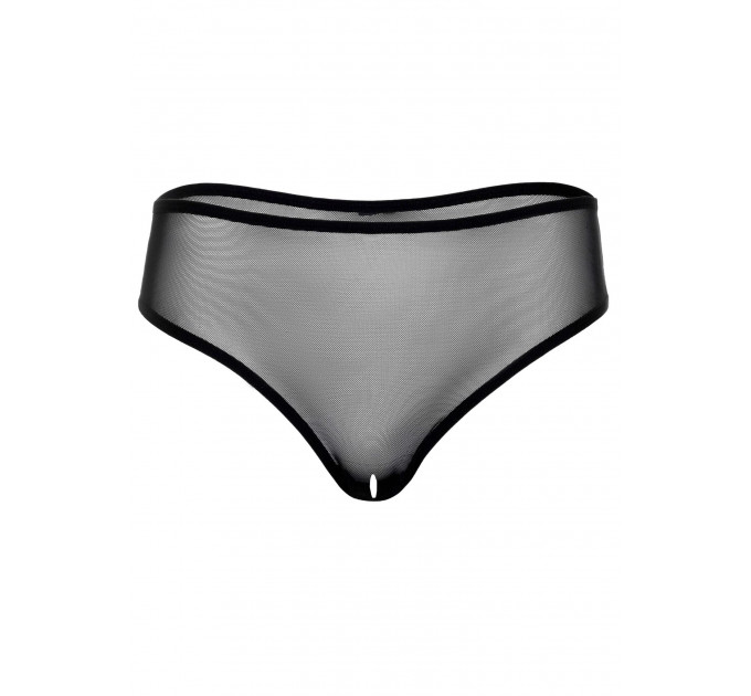 Трусики прозрачные с открытым доступом Daring Intimates Alexa, черный, S/M