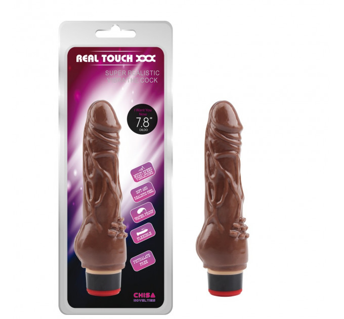 Вибратор классический Chisa Real Touch XXX коричневый