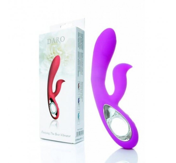 Вибратор-кролик Daro 12 функций, USB Фиолетовый