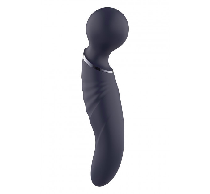 Вибратор микрофон изогнутый двойной стимуляции Dream Toys Glam Dual Wand Vibe, фиолетовый