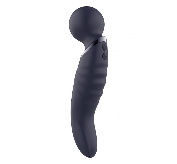 Вибратор микрофон изогнутый двойной стимуляции Dream Toys Glam Dual Wand Vibe, фиолетовый