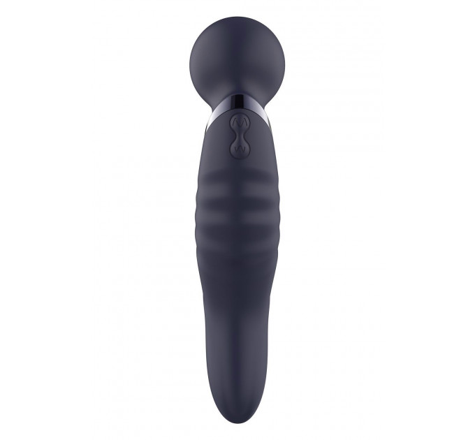 Вибратор микрофон изогнутый двойной стимуляции Dream Toys Glam Dual Wand Vibe, фиолетовый