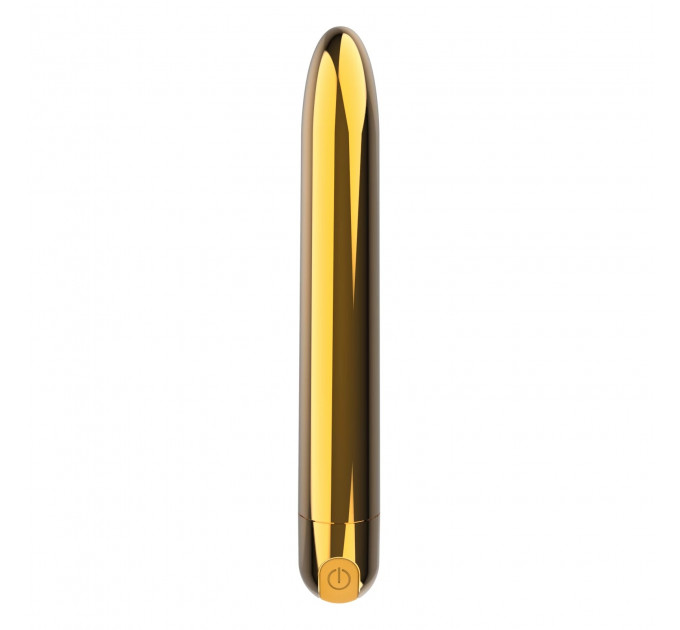 Вибропуля Ultra Power Bullet USB Glossy Gold 10 режимов вибрации