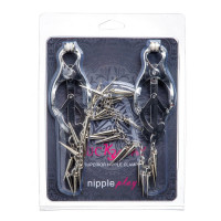 Затискачі на соски "конюшина" Lucky Bay Nipple play на ланцюжку з шипами