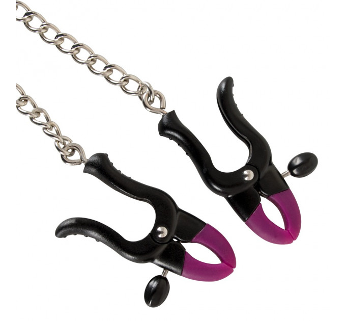 Зажимы для сосков с цепочкой Bad Kitty silicone nipple