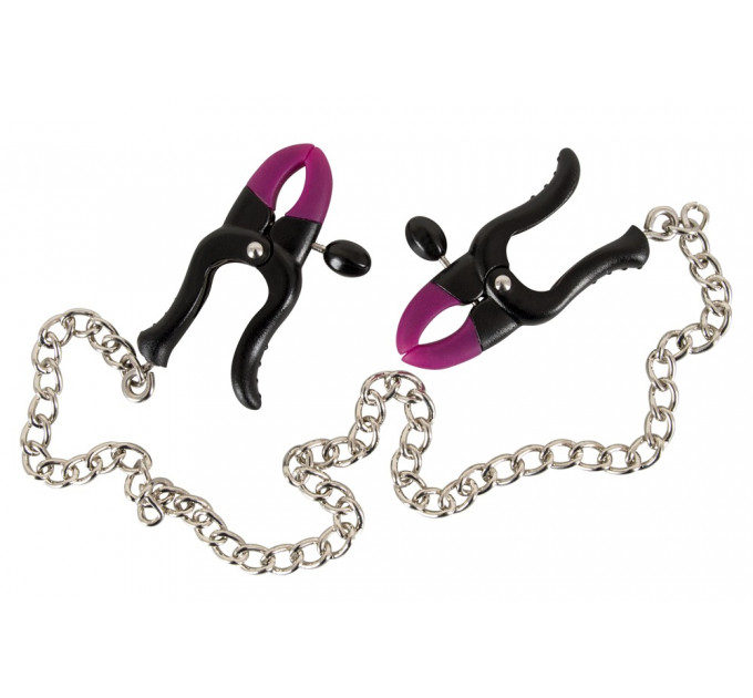 Зажимы для сосков с цепочкой Bad Kitty silicone nipple