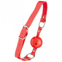 F61401 Кляп з екошкіри BREATHABLE BALL Gag RED