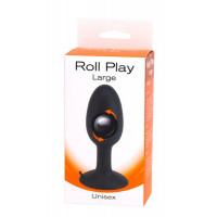 Анальная пробка с внутренним шариком ROLL PLAY LARGE BLACK